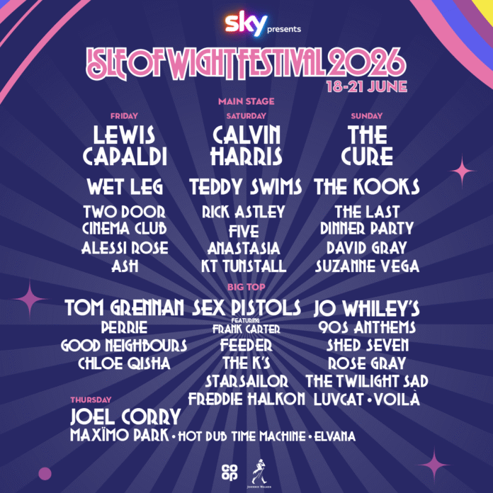 SKY PRESENTS THE ISLE OF WIGHT FESTIVAL 2026 18 - 21 JUNE 2026