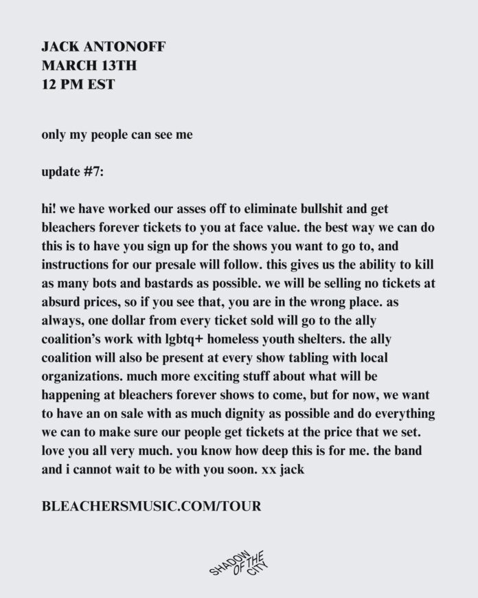 BLEACHERS FOREVER TOUR
