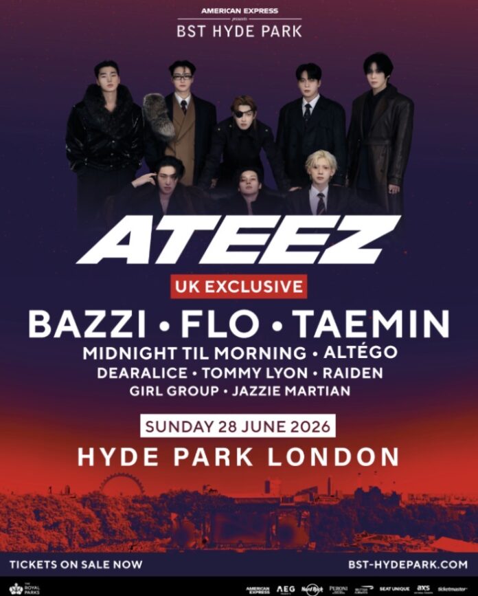 BST Hyde Park: ATEEZ UK Exclusive Headline Show Full Lineup Announced