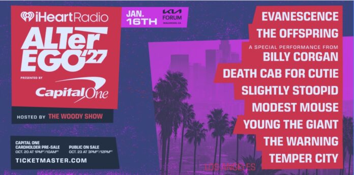 iHeartMedia Unveils Lineup for the 2027 iHeartRadio ALTer EGO Presented by Capital One, Celebrating the Best in Alternative Rock on January 16 at the Kia Forum